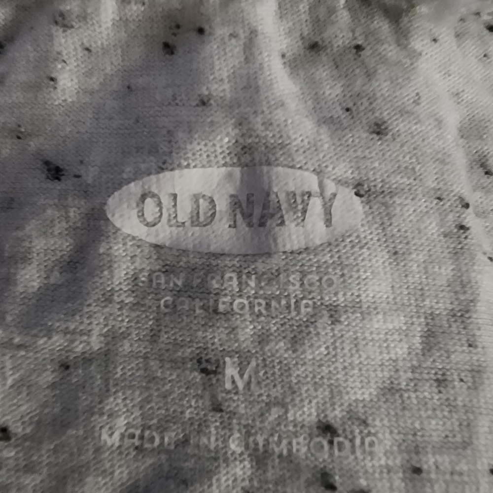 NWOT Old Navy, Grey Speckled Scoop Neck Tee, Size Medium - Picture 3 of 4